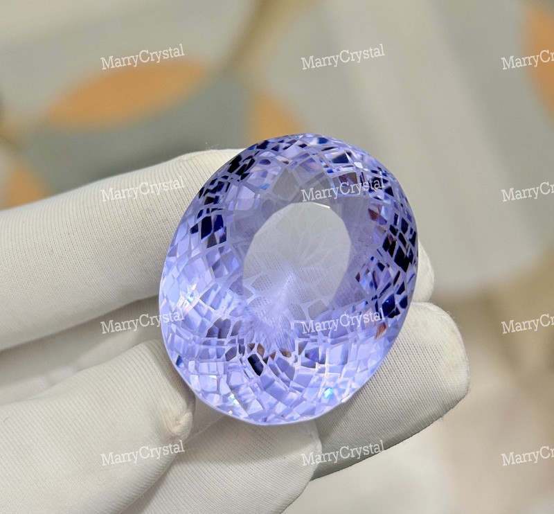 110 Ct 3-Color Change Glass Oval, Purple Blue Grape Juice Loose Gemstone