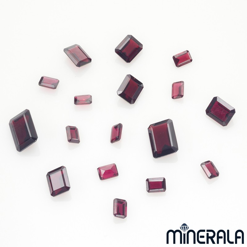 NATURAL RED GARNET GEMSTONE FACETED OCTAGON SHAPE 3x5mm-10x14mm WP00075