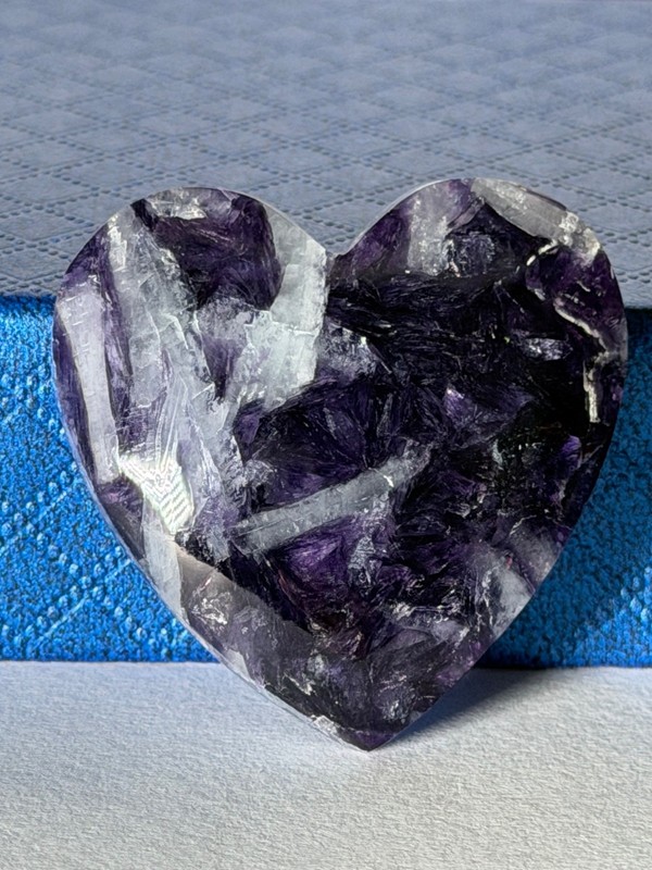 Lepidolite Gem Heart Cabochon gallery