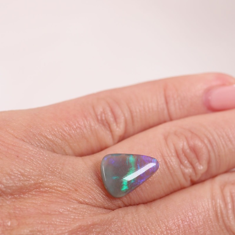 3.6 ct Natural Australian Opal, 11 x 14.5 x 3.7 mm Loose Solid Dark Crystal Opal gallery