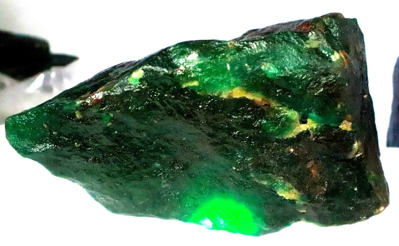 DYED 10740 Ct Certified Natural Green Emerald Huge Gems Rough AN1674