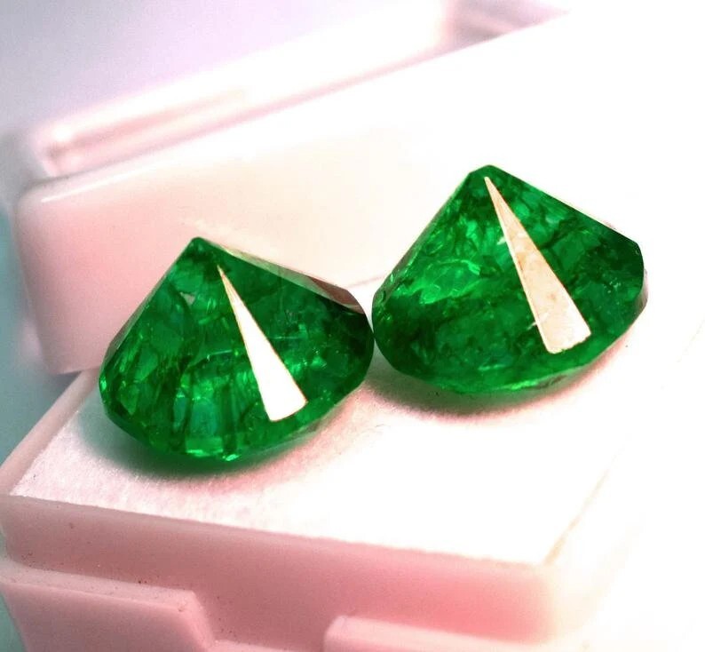 10 To 12 Ct 2 pcs Round Shape Pair Certified Natural Emerald Loose Gemstone gallery