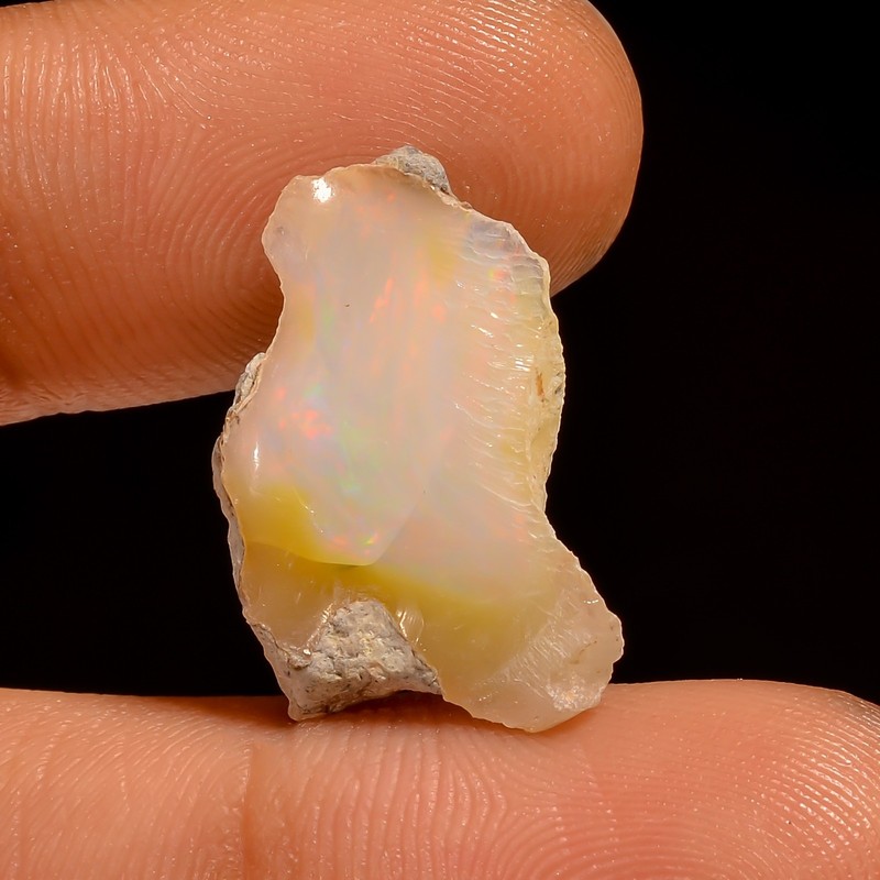 Natural Ethiopian Opal Rough Specimen Opal Welo Fire Crystal Opal Approx 10 Ct