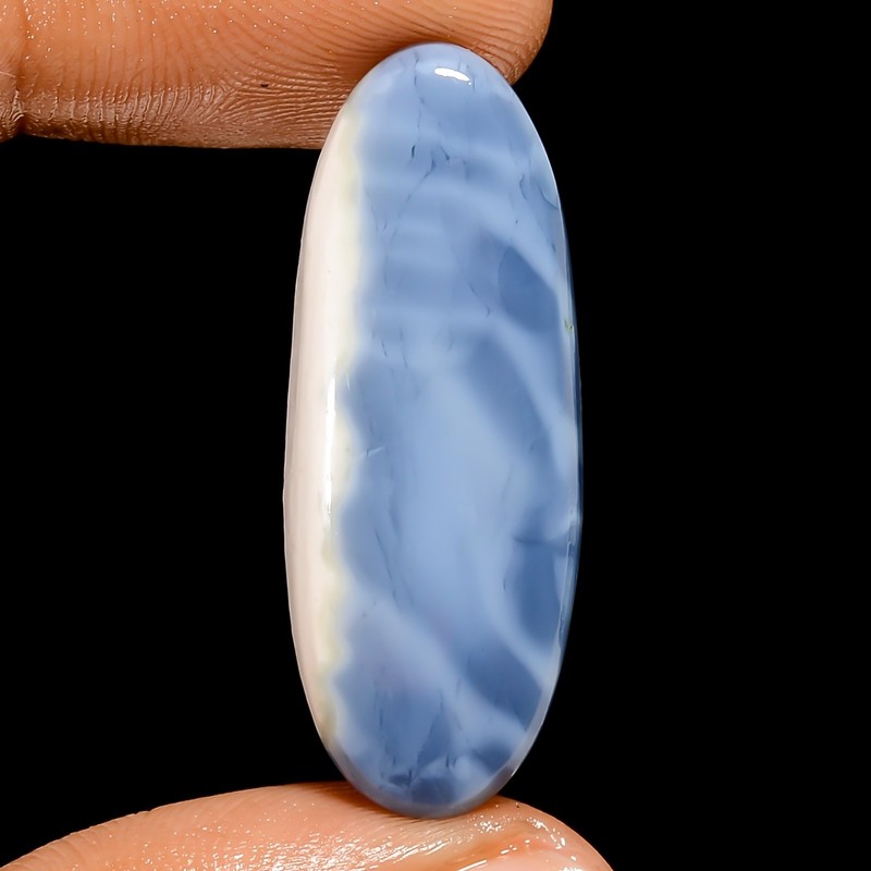 Natural Owyhee Blue Opal Oval Shape Cabochon Loose Gemstone 14 Ct 34X12X4 mm