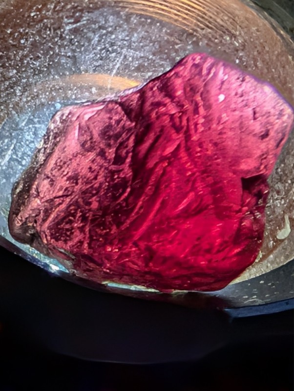 USA seller 9.05 ct IF Raspberry Tanzanian garnet facet rough gemstone gallery