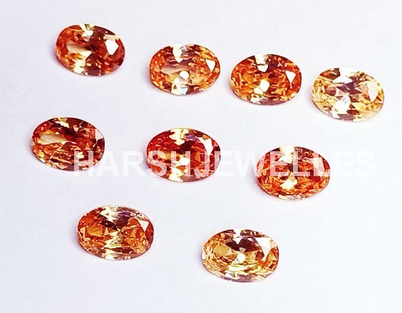 Natural Padparadscha Sapphire 16 Pcs Lot Loose Gemstone 6*8 MM Certified gallery