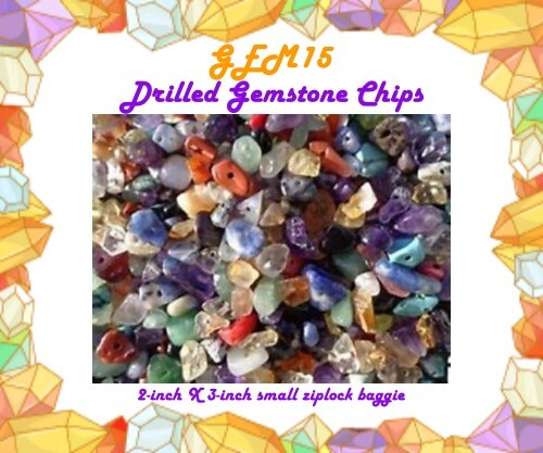 Drilled Gemstone Chips, 2mm to 4mm, Two Colors