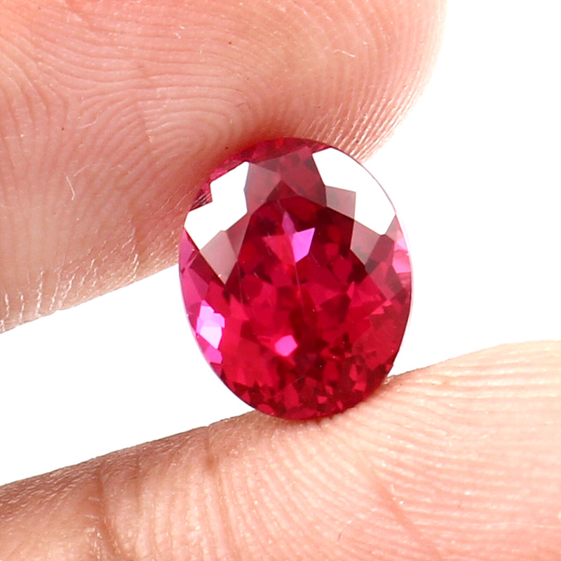 AAA Natural Excellent Blood Red Mozambique Ruby Loose Oval Gemstone Cut 9×7 MM