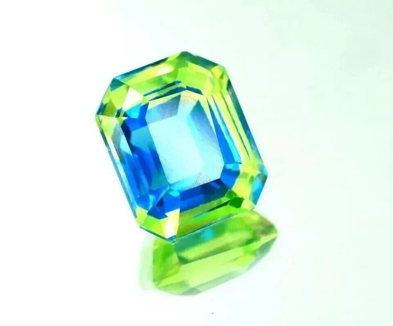 Pitambari Sapphire Natural Bi-Color Emerald 9-10 Ct Loose EGL Certified Gemstone gallery