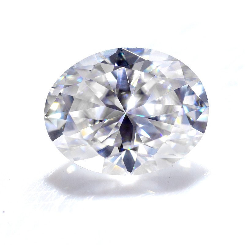 White D Color VVS1 Oval Cut Moissanite Loose Stone 6CT with Certificate