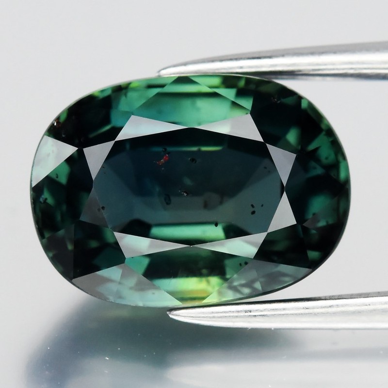 💎 4.00ct VS Oval Natural Bluish Green Sapphire – Unheated, Tanzania Gemstone