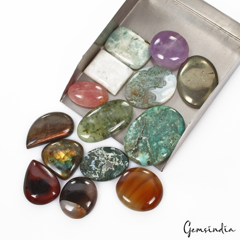 830 Ct/14 Pcs Natural Multi Color Untreated Mix Cab Loose Wholesale Multi Gems gallery