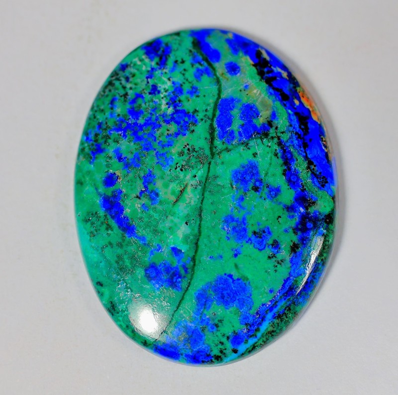 36 Ct 4X25X33 mm NATURAL BLUE AZURITE MALACHITE OVAL CABOCHON GEMSTONE-KS-123