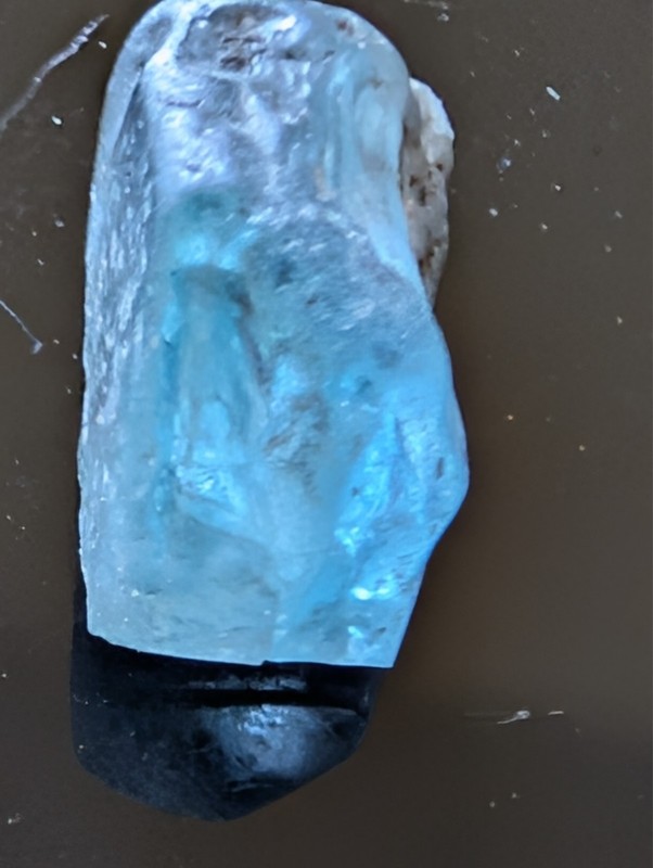 USA seller 6.23 cts cut to IF Blue Zircon facet rough gemstone specimen gallery