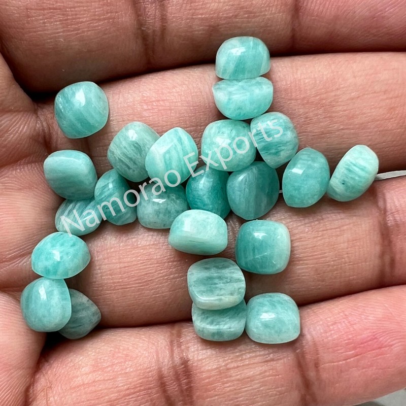 Natural Amazonite Cushion 8x8 mm to 20x20 mm Cabochon Loose Gemstone Lot gallery