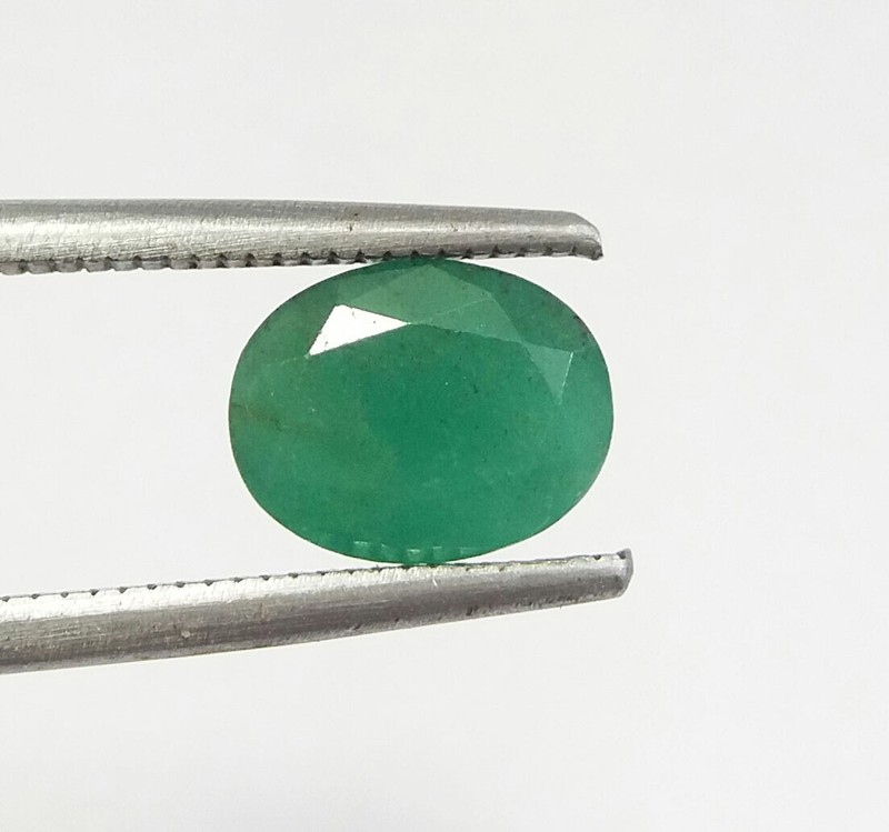 2.10 Ct Natural Good Green Oval Cut Zambian Earth Mined Emerald AAA Quality Gems