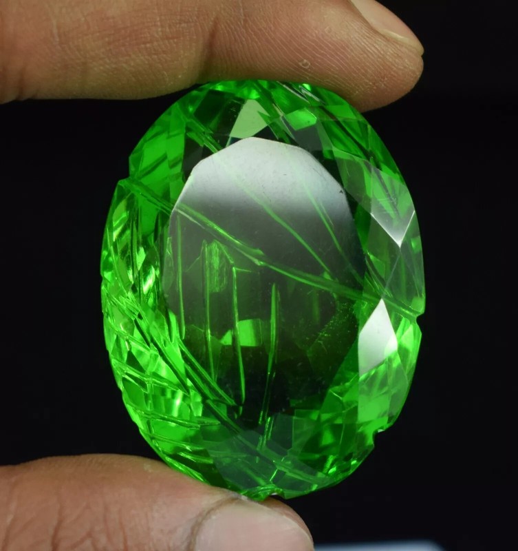 Oval Shape 127 Carat EGL Certified Moldavite Impact Tektite Loose Gemstone gallery