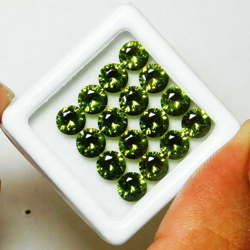 5 MM (50 PCS) Natural Green SAPPHIRE Round Gemstone CERTIFIED Lot