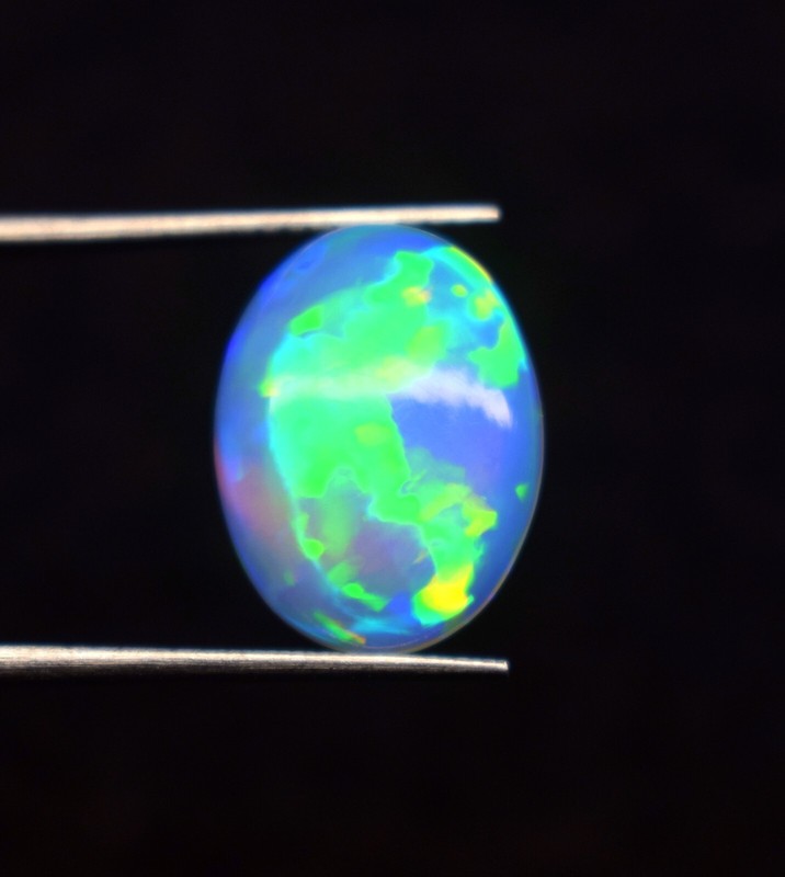 3.9 CT Natural Ethiopian ++Opal Multi Fire Oval Cabochon Gemstone 15X11.4 mm gallery