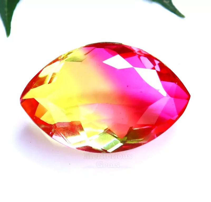 Marquise Cut Natural BI Color Ametrine Loose Gemstone 107.45 Ct Certified AKP