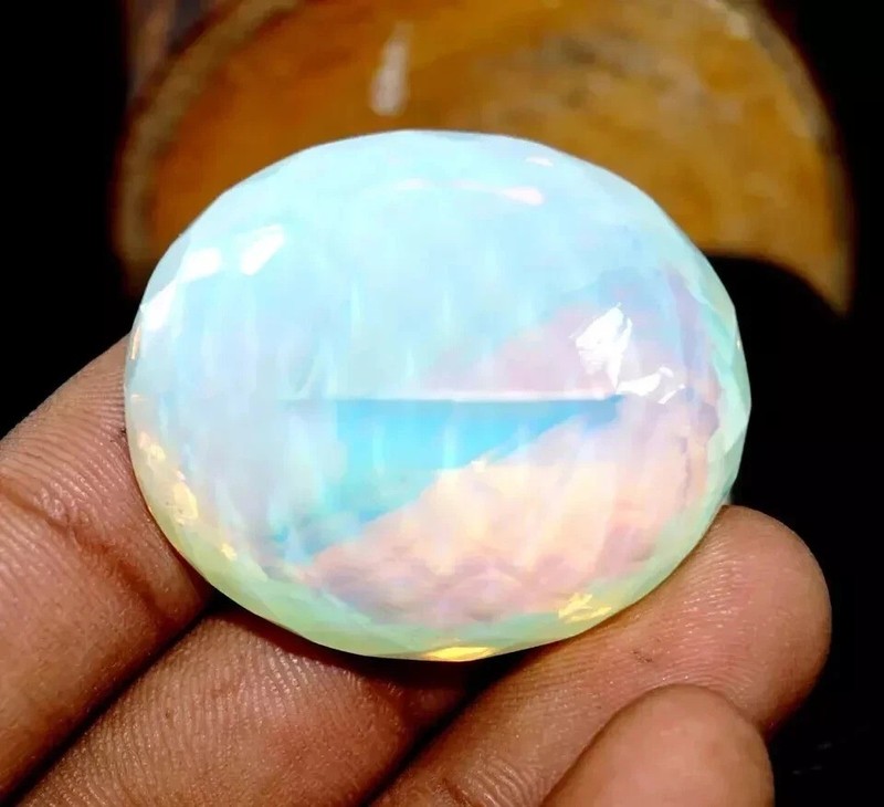 Rare Natural Fire Opal 120 Ct CERTIFIED Oval Cut Loose Collector Gemstone