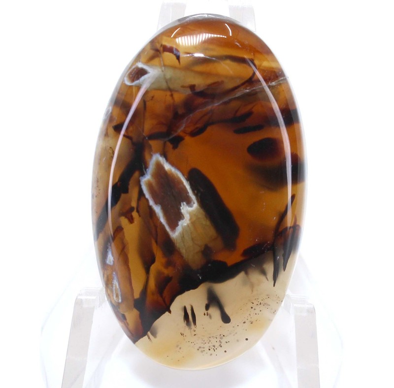 40.50Ct Natural Turkish Stick Agate Oval Cabochon Loose Gemstone 35x21x6mm gallery
