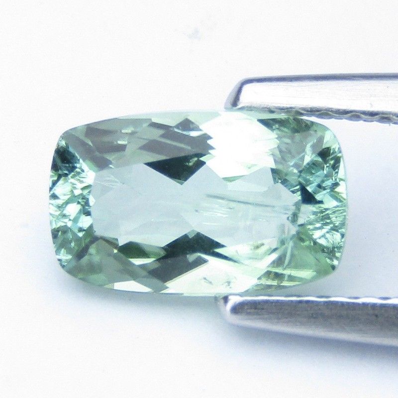 1.24Cts Genuine Amazing Natural Green Tourmaline 8.5x5.3x3.mm Cushion Cut gallery