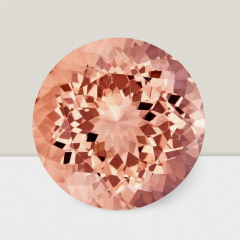 Morganite Round Cut Gemstone 0.61 Cts – 6 mm Vivid Loose Gem #