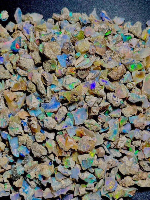 50 Ct Lot Natural Ethiopian Opal Rough Welo Opal Multi Fire Raw Crystal Gemstone