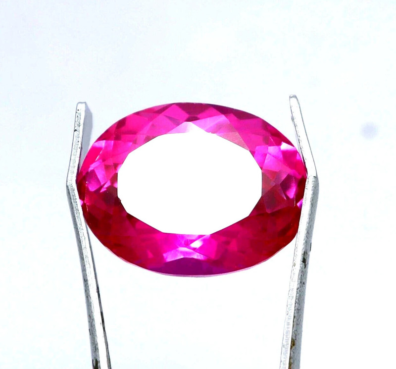 Natural Ceylon 30 Ct Pink Sapphire Oval Cut Certified Faceted Loose Gemstone