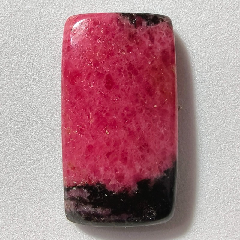 48 Cts Natural Rhodonite Cabochon Gemstone For Jewelry 30.7x17x6.5 MM