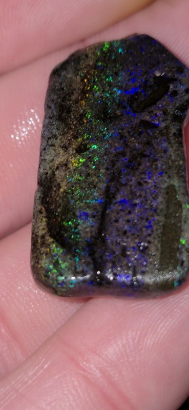 Andamooka Rainbow Matrix, Australian Opal. Treated Matrix Opal. Gorgeous Color gallery