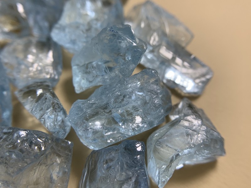 Nice Aquamarine Rough Lot 107 Cts / 21 Grams Natural Blue Colour From Mozambique gallery