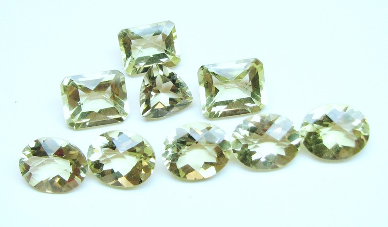 Natural Loose Gem Mixed Yellow Quartz 10×8 to 11×9 MM 28.89 Cts Tol, 9 Pcs