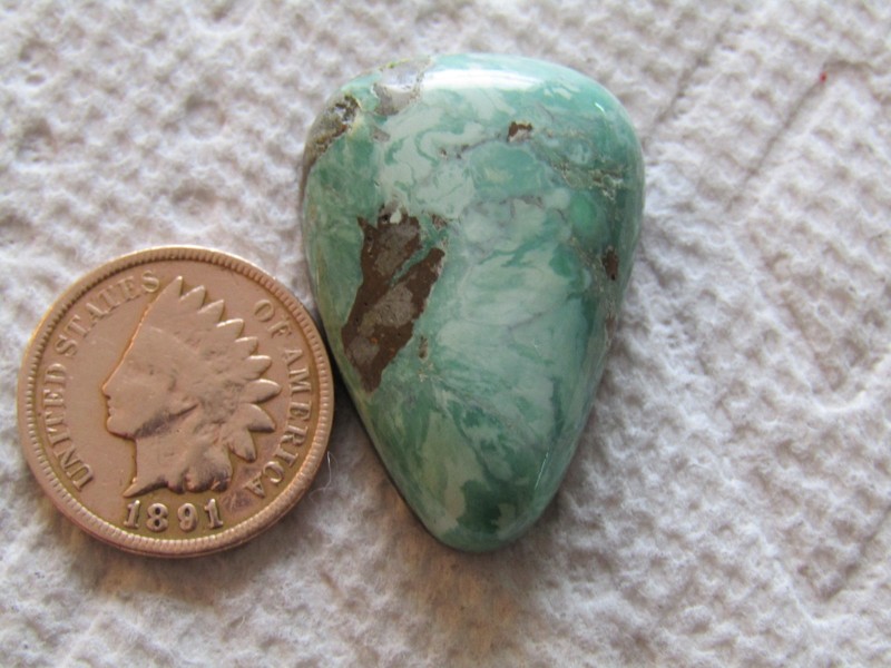 Broken Arrow Variscite Cabochon 35 carat Natural Green Cab Nevada