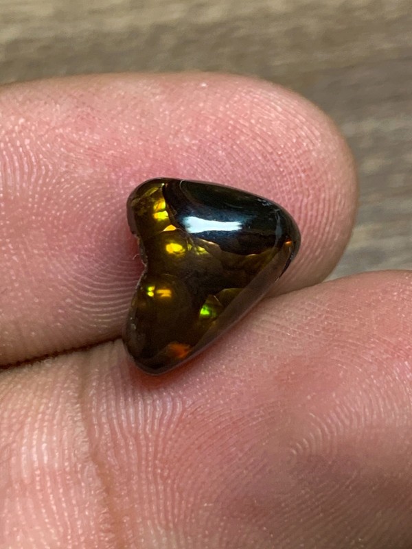 Natural Fire Agate Cabochon Gemstone 3.60crt Mexican Multicolor Loose Stone gallery