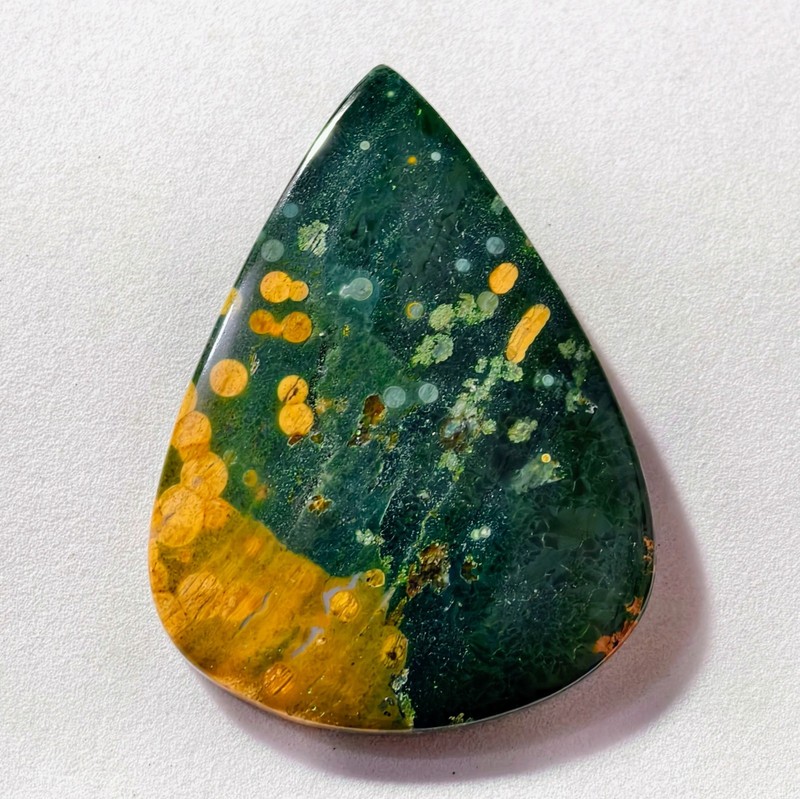 70 Cts Natural Ocean Jasper Cabochon Gemstone For Jewelry 46.8X35X5.7 MM