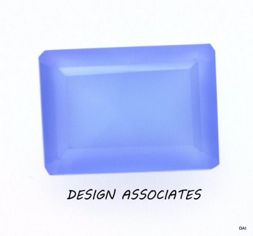 DARK BLUE CHALCEDONY 12X10 MM EMERALD OUTSTANDING BLUE COLOR (173474)