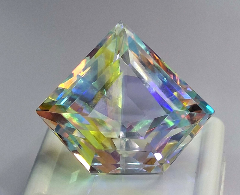Rainbow Color Mystic Topaz Fancy Cut 48-50 Ct Certified Loose Gemstone SP455