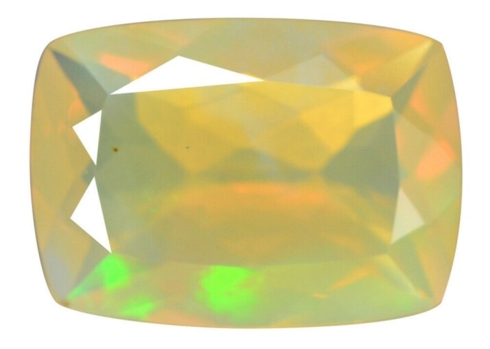 ETHIOPIAN WELO OPAL 9×7 MM CUSHION CUT MULTI FIRE FACETED CALIBRATED ALL NATURAL
