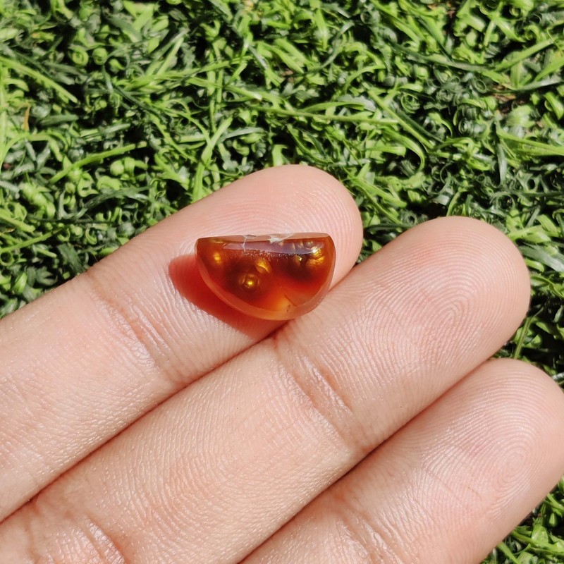 5 Carat of AAA Quality Genuine Natural Mexican Fire Agate Cabochon. F-65