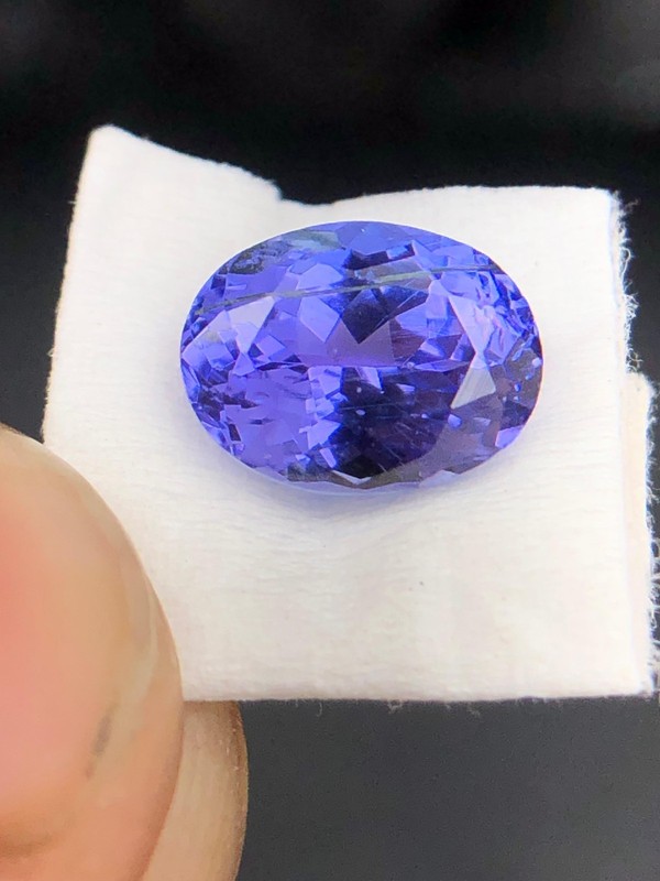 Natural Tanzanite Oval Cut 8x6 MM AAA Blue With Inclusion Loose Zoisite Gemstone gallery