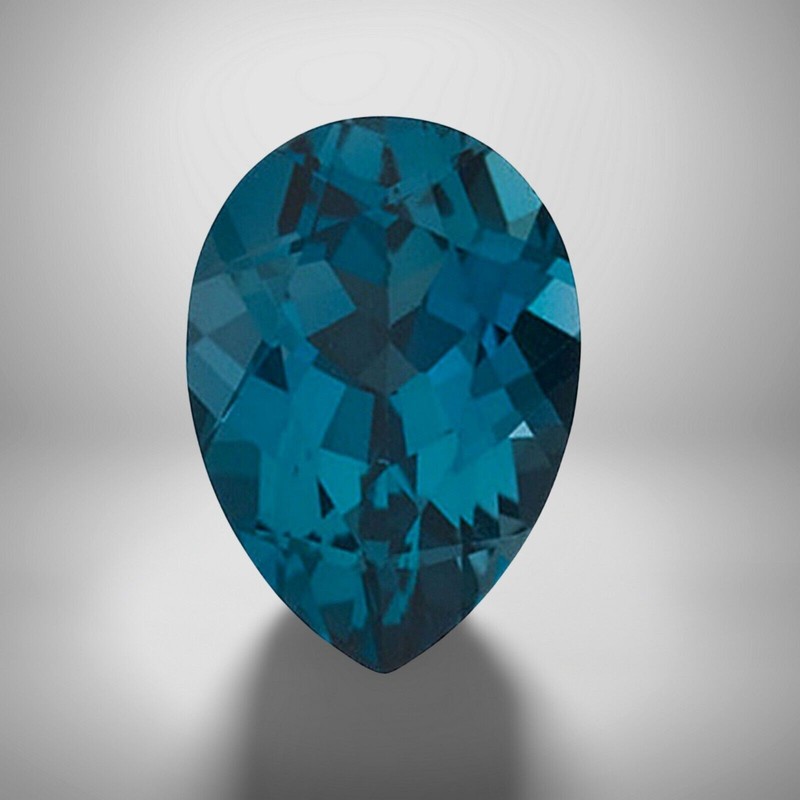 London Blue Topaz Pear Cut Gemstone 4 Cts – 12×8 mm Flawless Loose Gem #