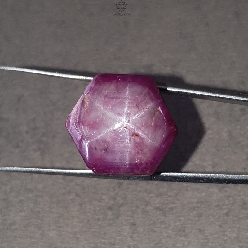 102.10cts Natural Star Ruby Gemstone Wand Healing Crystal Specimen 29*20mm