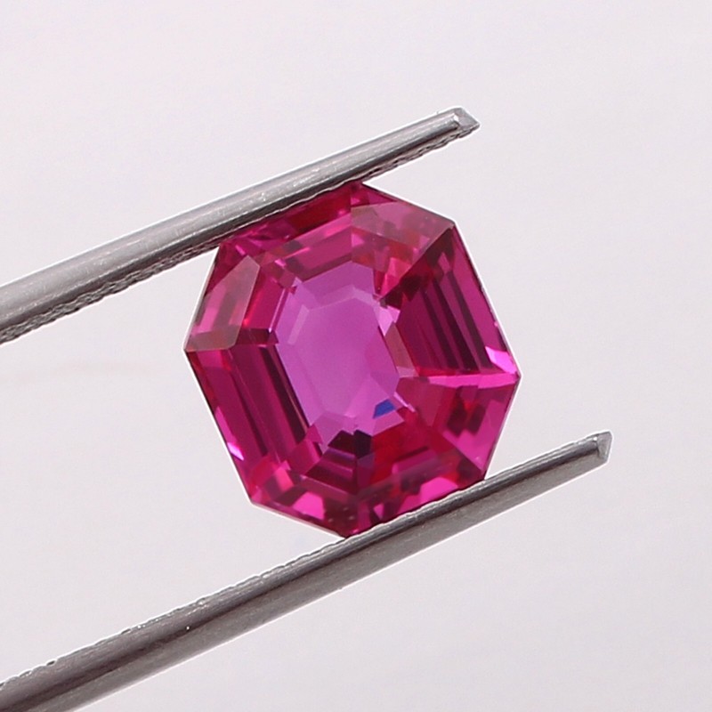 AAA Natural Transparent Pink Ceylon Sapphire Radiant Cut Loose Gemstone 4.80 Ct gallery