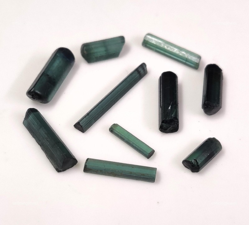 10 Pcs 13.60 Cts Natural Tourmaline Gemstone Pencil Rough Lot 3×8-5×13 mm