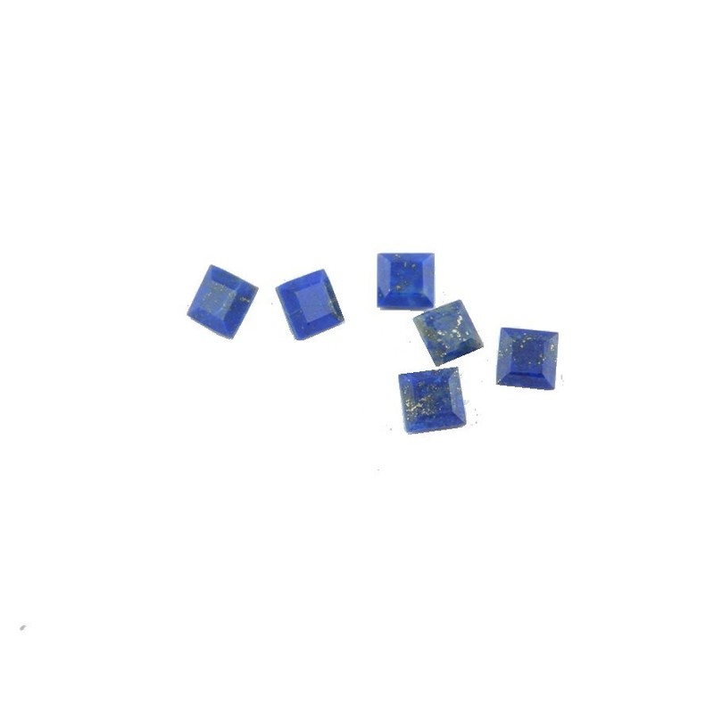 Natural Lapis Lazuli Square Faceted Cut 5mm To 20mm Loose Gemstone