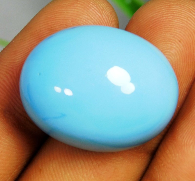 Natural 64.00 CT Turquoise Sleeping Beauty Oval Cabochon Cut Loose Gemstone gallery