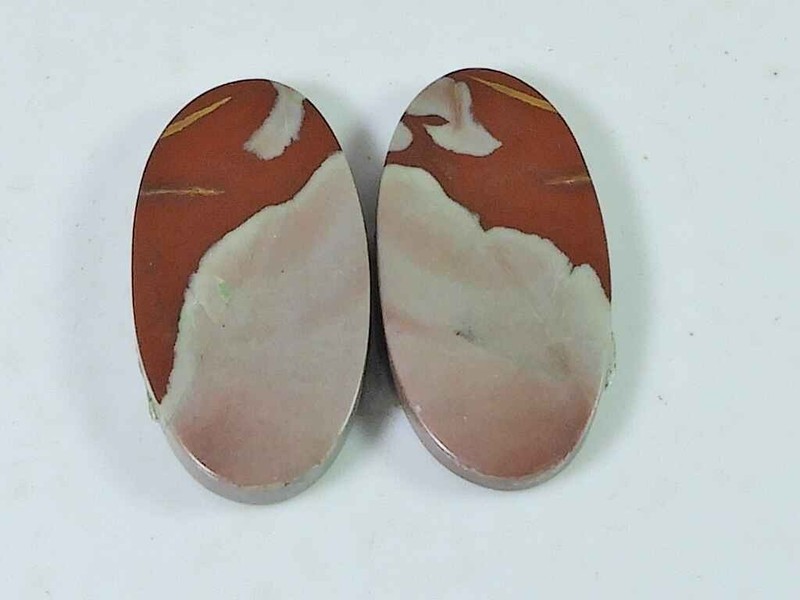 14X26MM Natural Noreena Jasper Matched Pair Cabochon loose Gemstone 30Cts.