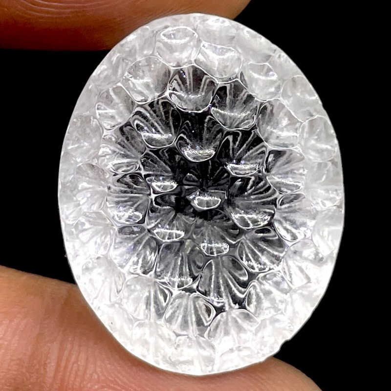 VVS 88.85 Cts Natural White Quartz 30x23mm Dazzling Custom Cut Loose Gemstone